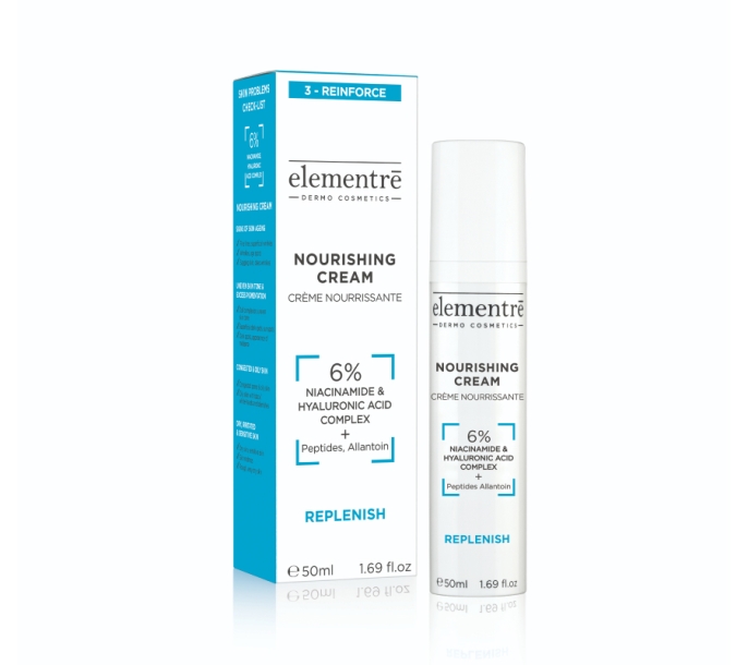 Питательный крем с гиалуроновой кислотой и ниацинамидом Elementre 50 мл